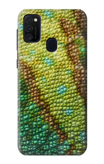 W3057 Lizard Skin Graphic Printed Hard Case and Leather Flip Case For Samsung Galaxy M21