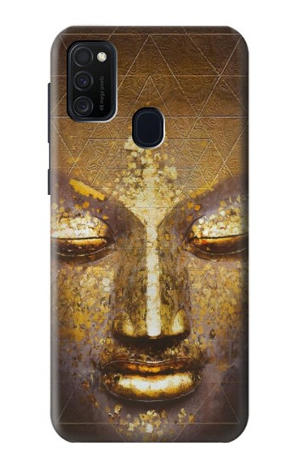 W3189 Magical Yantra Buddha Face Hard Case and Leather Flip Case For Samsung Galaxy M21