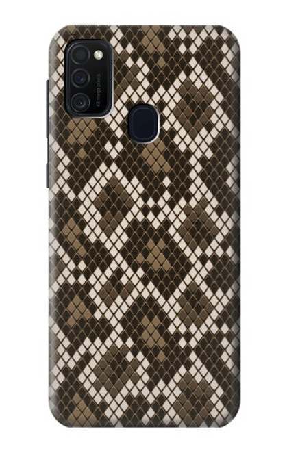 W3389 Seamless Snake Skin Pattern Graphic Hard Case and Leather Flip Case For Samsung Galaxy M21