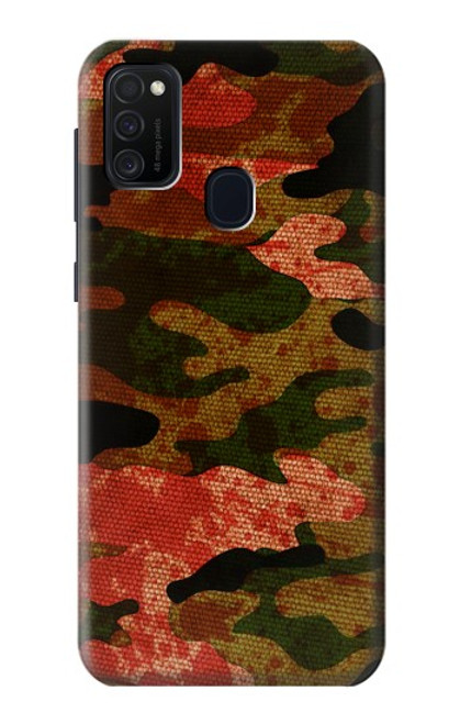 W3393 Camouflage Blood Splatter Hard Case and Leather Flip Case For Samsung Galaxy M21