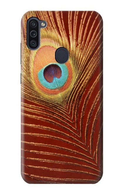 W0512 Peacock Hard Case and Leather Flip Case For Samsung Galaxy M11