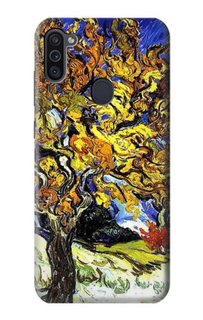 W0902 Mulberry Tree Van Gogh Hard Case and Leather Flip Case For Samsung Galaxy M11