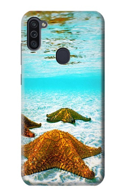 W1679 Starfish Sea Beach Hard Case and Leather Flip Case For Samsung Galaxy M11