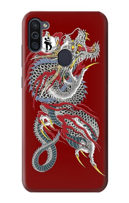 W2104 Yakuza Dragon Tattoo Hard Case and Leather Flip Case For Samsung Galaxy M11