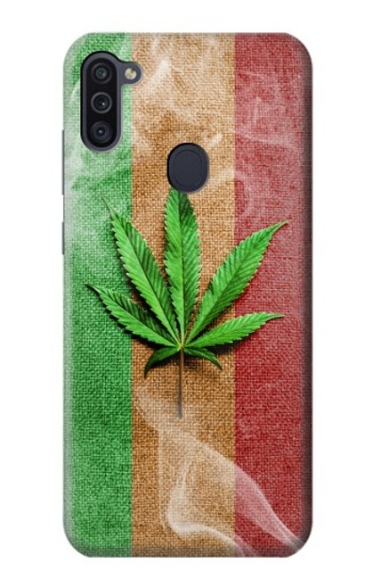 W2109 Marijuana Rasta Flag Hard Case and Leather Flip Case For Samsung Galaxy M11