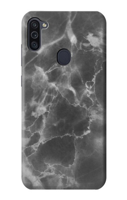 W2526 Black Marble Graphic Printed Hard Case and Leather Flip Case For Samsung Galaxy M11