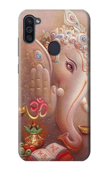 W2678 Hindu God Ganesha Lord of Success Hard Case and Leather Flip Case For Samsung Galaxy M11