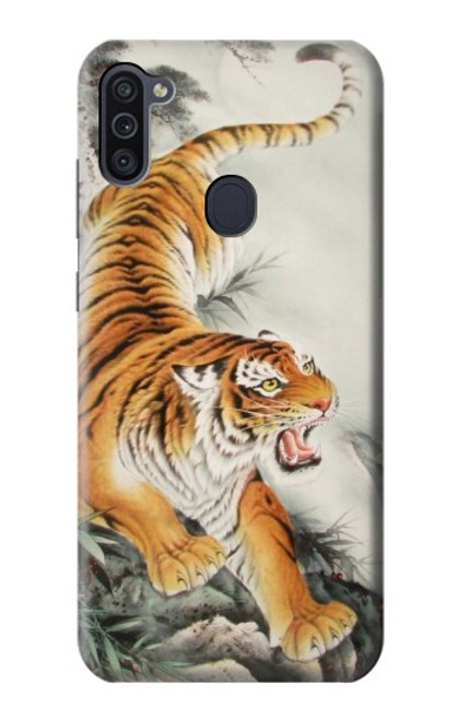 W2751 Chinese Tiger Brush Painting Hard Case and Leather Flip Case For Samsung Galaxy M11