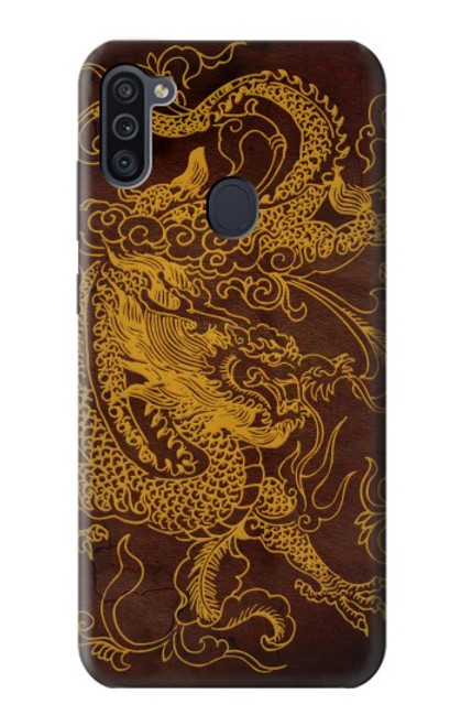 W2911 Chinese Dragon Hard Case and Leather Flip Case For Samsung Galaxy M11