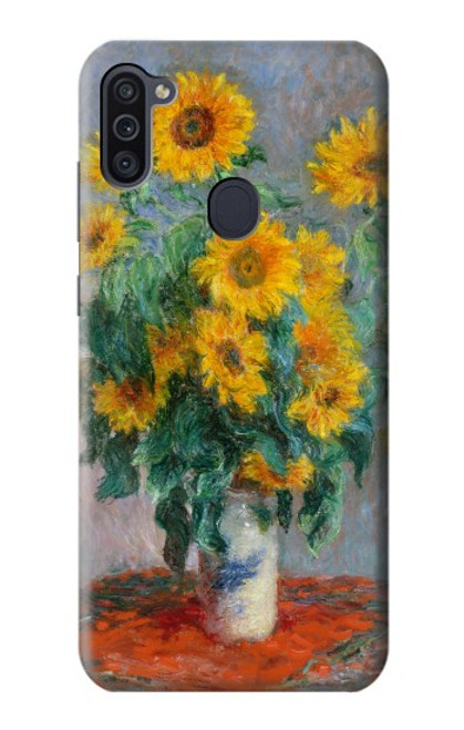 W2937 Claude Monet Bouquet of Sunflowers Hard Case and Leather Flip Case For Samsung Galaxy M11