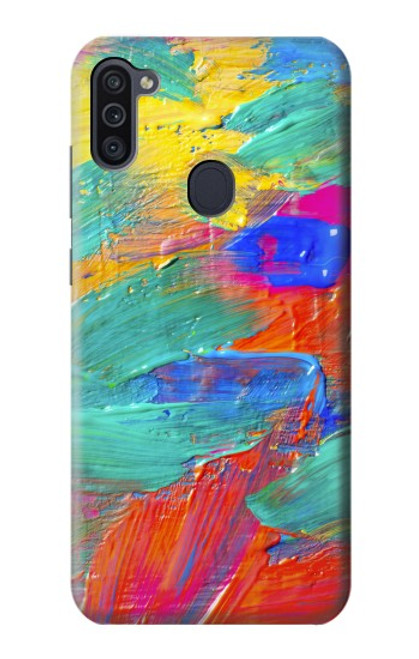 W2942 Brush Stroke Painting Hard Case and Leather Flip Case For Samsung Galaxy M11