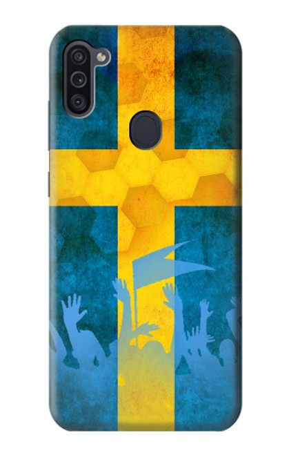 W2990 Sweden Football Soccer Hard Case and Leather Flip Case For Samsung Galaxy M11