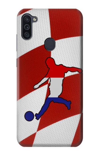 W2993 Croatia Football Soccer Hard Case and Leather Flip Case For Samsung Galaxy M11