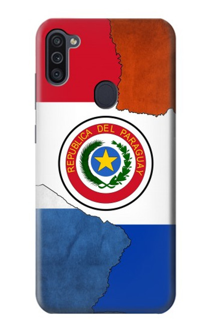 W3017 Paraguay Flag Hard Case and Leather Flip Case For Samsung Galaxy M11