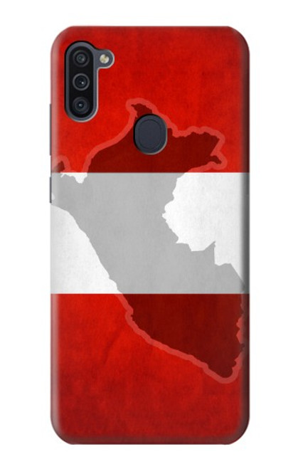 W3018 Peru Flag Hard Case and Leather Flip Case For Samsung Galaxy M11