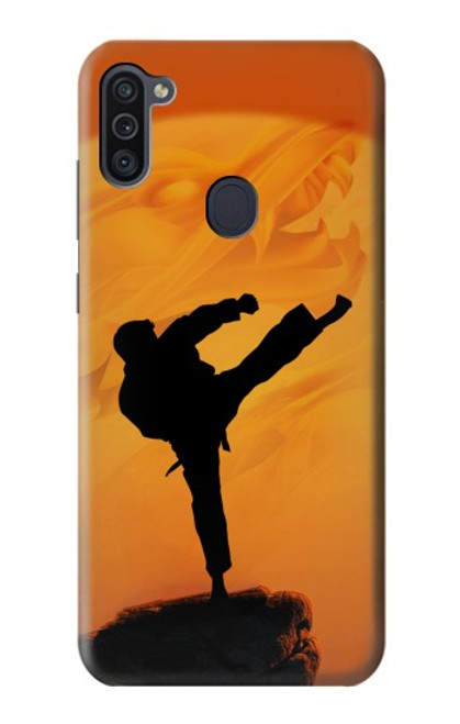 W3024 Kung Fu Karate Fighter Hard Case and Leather Flip Case For Samsung Galaxy M11