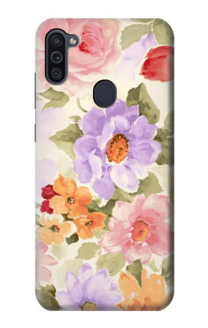 W3035 Sweet Flower Painting Hard Case and Leather Flip Case For Samsung Galaxy M11