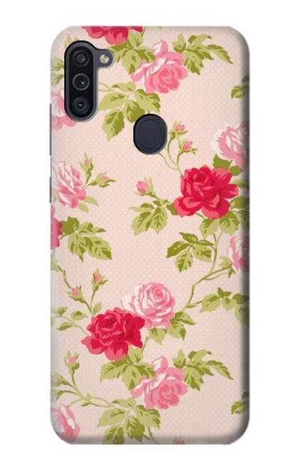 W3037 Pretty Rose Cottage Flora Hard Case and Leather Flip Case For Samsung Galaxy M11