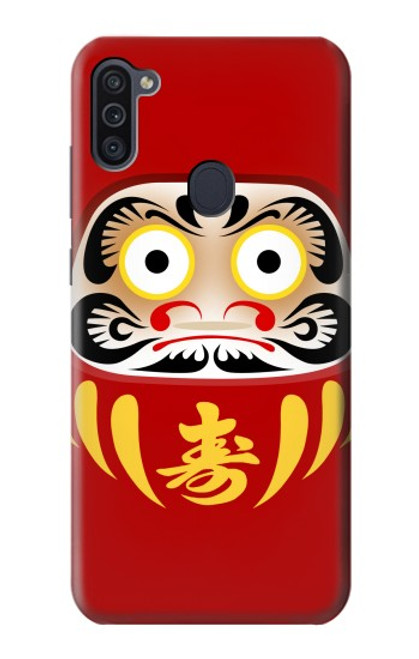 W3045 Japan Good Luck Daruma Doll Hard Case and Leather Flip Case For Samsung Galaxy M11