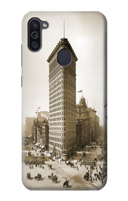 W3046 Old New York Flatiron Building Hard Case and Leather Flip Case For Samsung Galaxy M11