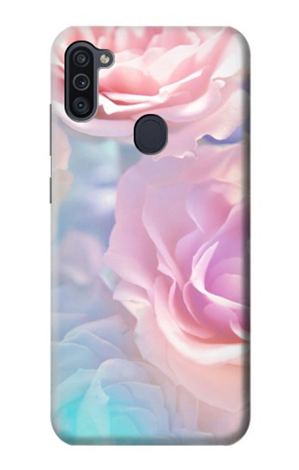 W3050 Vintage Pastel Flowers Hard Case and Leather Flip Case For Samsung Galaxy M11