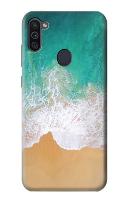 W3150 Sea Beach Hard Case and Leather Flip Case For Samsung Galaxy M11