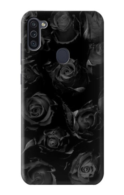 W3153 Black Roses Hard Case and Leather Flip Case For Samsung Galaxy M11