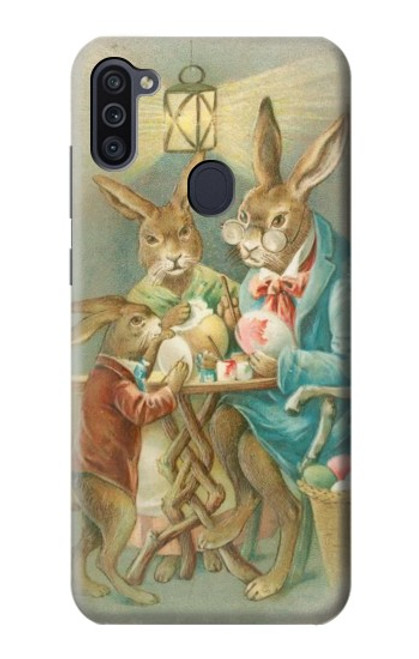 W3164 Easter Rabbit Family Hard Case and Leather Flip Case For Samsung Galaxy M11