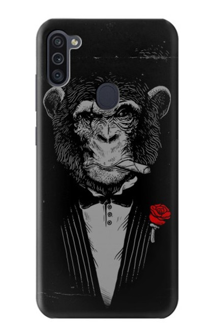 W3167 Funny Monkey God Father Hard Case and Leather Flip Case For Samsung Galaxy M11