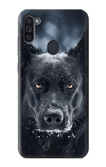 W3168 German Shepherd Black Dog Hard Case and Leather Flip Case For Samsung Galaxy M11