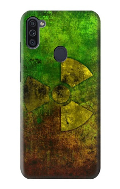 W3202 Radioactive Nuclear Hazard Symbol Hard Case and Leather Flip Case For Samsung Galaxy M11