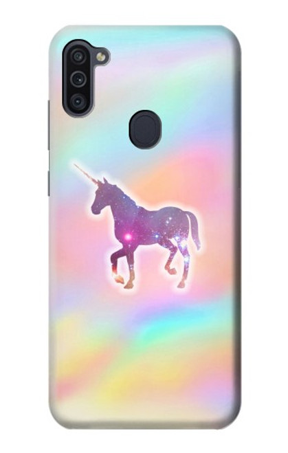 W3203 Rainbow Unicorn Hard Case and Leather Flip Case For Samsung Galaxy M11