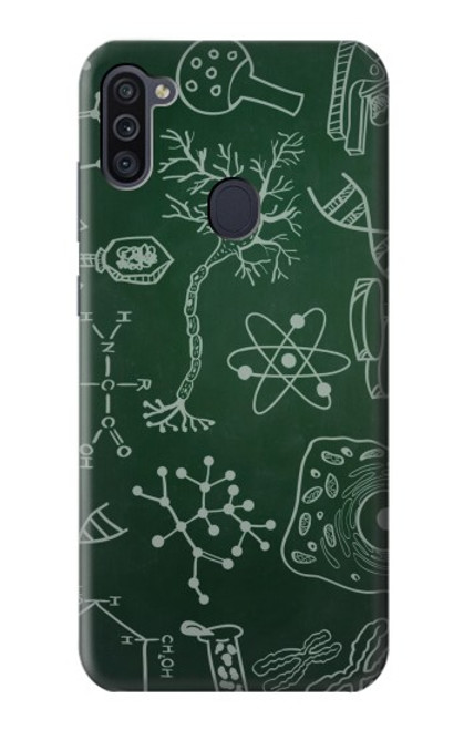 W3211 Science Green Board Hard Case and Leather Flip Case For Samsung Galaxy M11