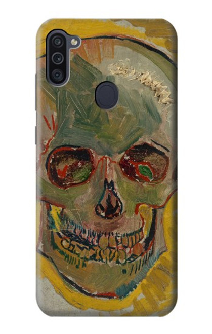 W3359 Vincent Van Gogh Skull Hard Case and Leather Flip Case For Samsung Galaxy M11