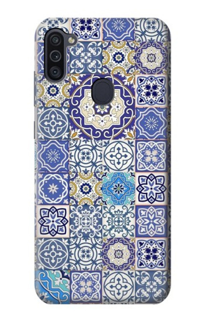 W3537 Moroccan Mosaic Pattern Hard Case and Leather Flip Case For Samsung Galaxy M11