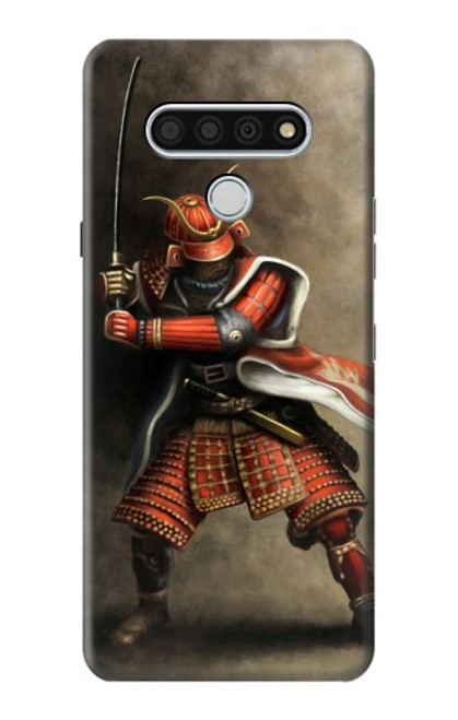 W0796 Japan Red Samurai Hard Case and Leather Flip Case For LG Stylo 6