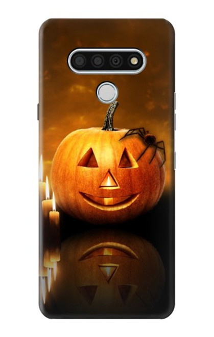 W1083 Pumpkin Spider Candles Halloween Hard Case and Leather Flip Case For LG Stylo 6