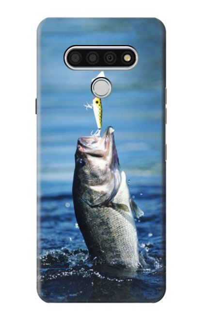 W1594 Bass Fishing Hard Case and Leather Flip Case For LG Stylo 6