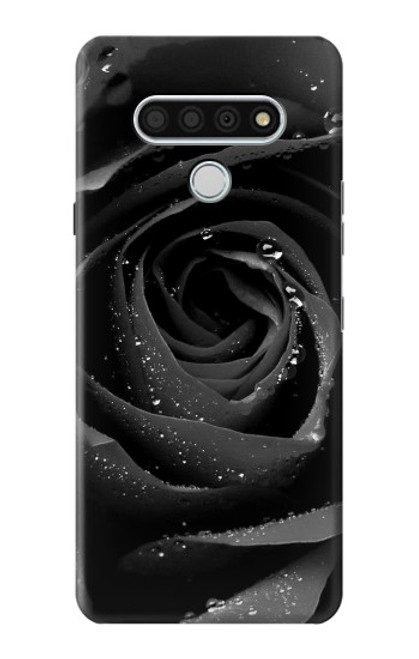 W1598 Black Rose Hard Case and Leather Flip Case For LG Stylo 6