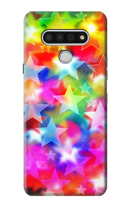 W3292 Colourful Disco Star Hard Case and Leather Flip Case For LG Stylo 6