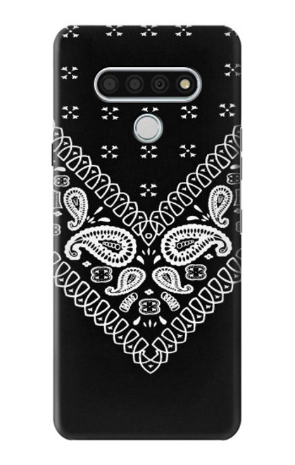 W3363 Bandana Black Pattern Hard Case and Leather Flip Case For LG Stylo 6