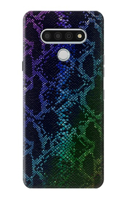 W3366 Rainbow Python Skin Graphic Print Hard Case and Leather Flip Case For LG Stylo 6