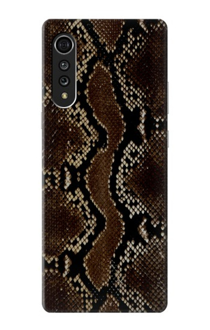 W0553 Snake Skin Hard Case and Leather Flip Case For LG Velvet