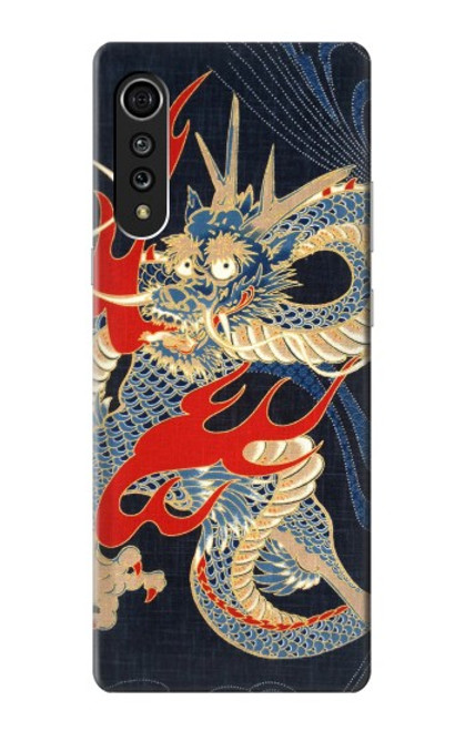 W2073 Japan Dragon Art Hard Case and Leather Flip Case For LG Velvet