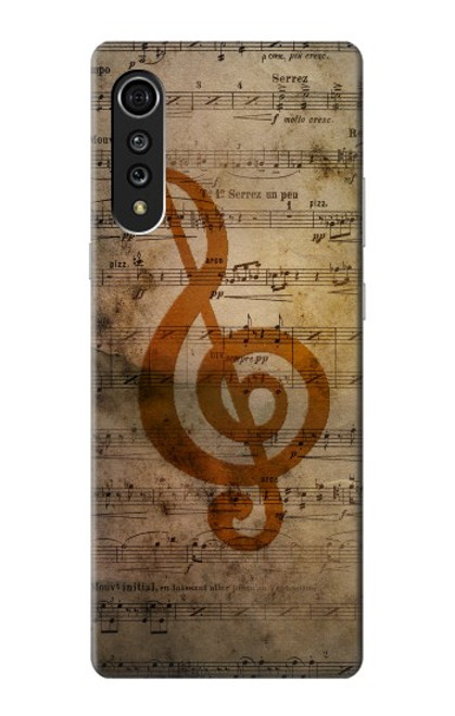 W2368 Sheet Music Notes Hard Case and Leather Flip Case For LG Velvet