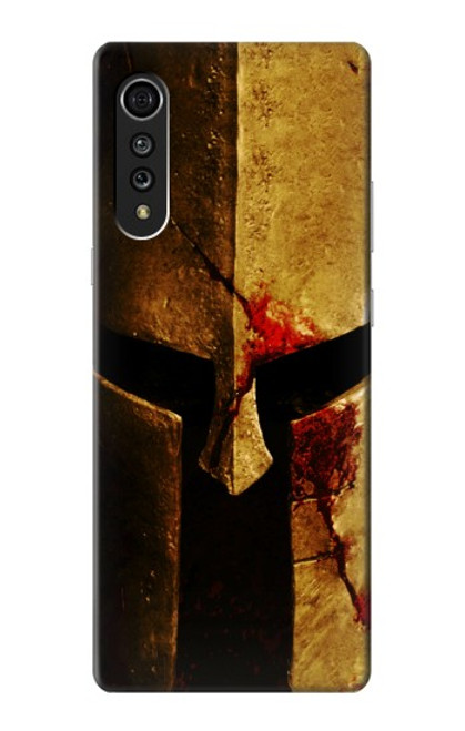 W2439 Warrior Spartan Helmet Hard Case and Leather Flip Case For LG Velvet