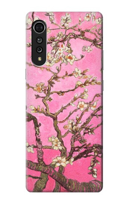 W2449 Pink Blossoming Almond Tree Van Gogh Hard Case and Leather Flip Case For LG Velvet