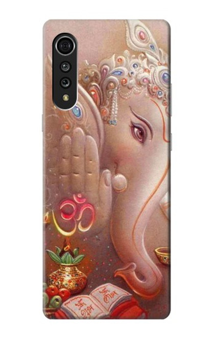 W2678 Hindu God Ganesha Lord of Success Hard Case and Leather Flip Case For LG Velvet