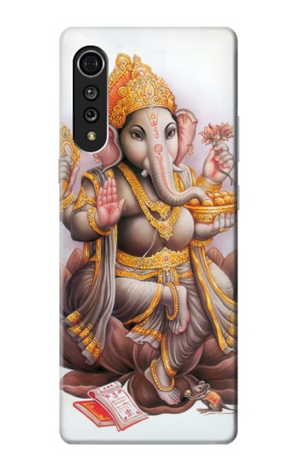 W2820 Hindu God Ganesha Ganapati Vinayaka Hard Case and Leather Flip Case For LG Velvet