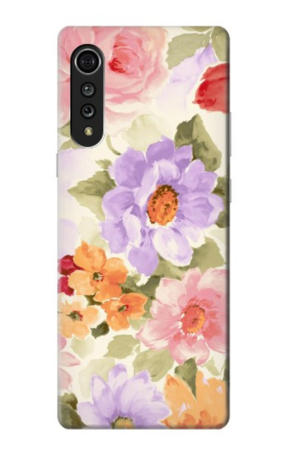 W3035 Sweet Flower Painting Hard Case and Leather Flip Case For LG Velvet